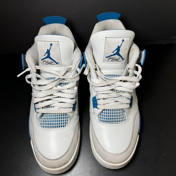 Size 12.5 - Nike Air Jordan 4 Retro Military Blue 2024 Men's Shoes - Picture 4 of 10